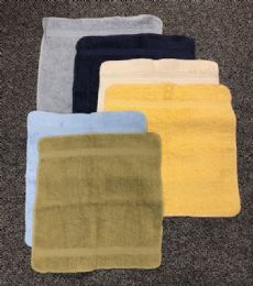 24 Wholesale Light Blue Colored Durable Wash Cloth