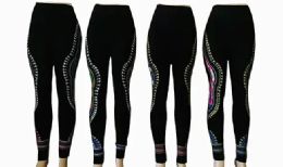 48 Pieces Womens Long Pants Print Size S/ M - Womens Leggings