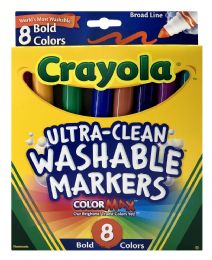 24 Bulk Cray Mrkrs 8ct Wash Bold Broad