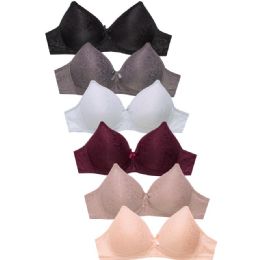 288 of Mamia Ladies Full Cup Jacquard No Wire Bra -- C Cup