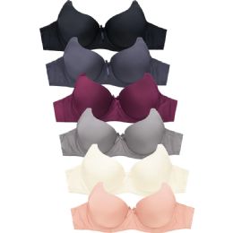 288 Pieces Mamia Ladies Full Cup Plain Bra Cup C - Womens Bras And Bra Sets