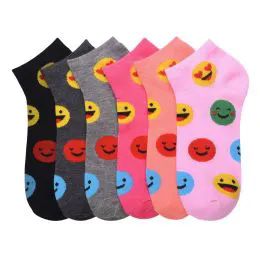 432 Wholesale Mamia Spandex Socks (emoji)-2/3