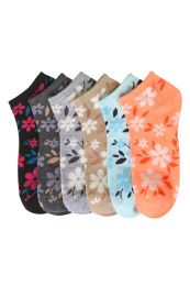 432 Pairs Girls Ankle Sock Floral Design Size 4-6 - Girls Ankle Sock
