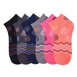 432 Pairs Mamia Spandex Socks (pat003) 6-8 - Girls Ankle Sock