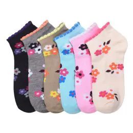 432 Pairs Mamia Spandex Socks (scdaisy) 4-6 - Womens Crew Sock