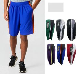 36 Pieces Men's Basketball Short Close Mesh Assorted Colors Pack B - Men's Activewear