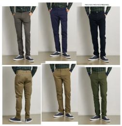 12 Pieces Men's Chino Twill Pants - Olive - Mens Pants