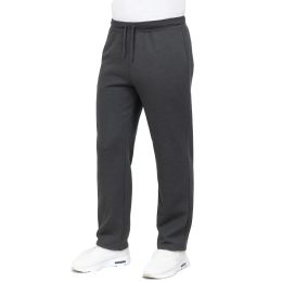 24 Pieces Men's Classic Heavyweight Fleece Sweatpants With Open Bottom Charcoal Size 3XLarge - Mens Sweatpants