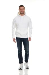 Men's Cotton Fleece Hooded Sweat Shirt White Assorted Sizes S - 2xl