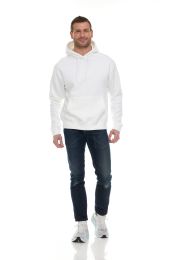 Men's Cotton Fleece Hooded Sweat Shirt White Size 4xlarge