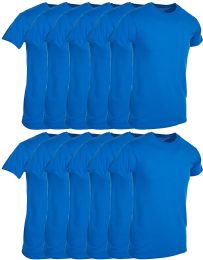 12 of Men's Cotton Short Sleeve T-Shirt Size 7X-Large - Blue