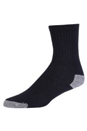 120 Wholesale Men's Cushion Sport Crew Socks Size 10-13