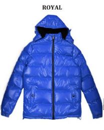 12 Pieces Men's Fashion Shiny Jacket With Sherpa Lining In Royal (pack Aa: S-Xl) - Mens Jackets