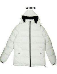 12 Pieces Men's Fashion Shiny Jacket With Sherpa Lining In White (pack Aa: S-Xl) - Mens Jackets