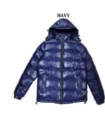 12 Pieces Men's Fashion Shiny Jacket With Sherpa Lining In Navy ( Pack Aa: S-Xl) - Mens Jackets