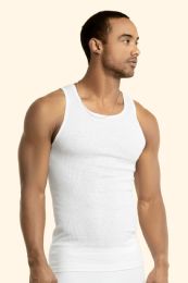 144 Wholesale Men's White A-Shirts Size L