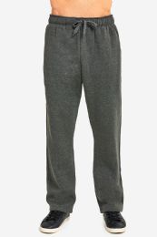 24 Wholesale Men's Fleece Sweatpants In Charcoal Size M