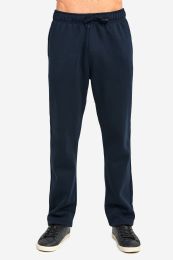 12 Wholesale Men's Fleece Sweatpants In Navy Size xl