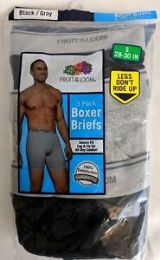 24 Pieces Men's Fruit Of The Loom 3 Pack Boxer Brief Size xl - Mens Underwear