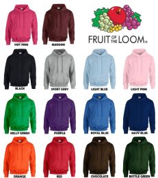 24 Pieces Men's Fruit Of The Loom Irregular Hoodies ,size 2xl - Mens Sweat Shirt