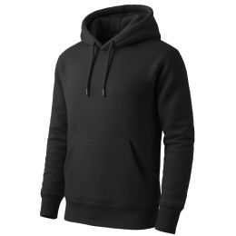 24 Packs Men's Heavyweight FleecE-Lined Pullover Hoodie Black Size 2XL - Mens Sweat Shirt