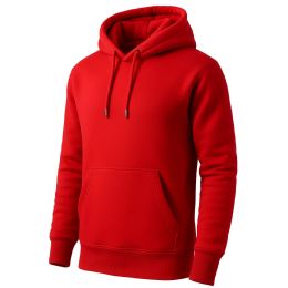 24 Packs Men's Heavyweight FleecE-Lined Pullover Hoodie Red Size 3XL - Mens Sweat Shirt