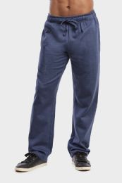 36 Wholesale Men's Lightweight Fleece Sweatpants In Navy Mrl Size xl