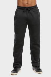 36 Wholesale Men's Lightweight Fleece Sweatpants In Black Size L