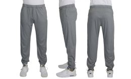 24 Packs Men's Moisture Wicking Performance Jogger With Ankle Zippers Charcoal Size L - Mens Sweatpants