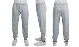 24 Packs Men's Moisture Wicking Performance Jogger With Ankle Zippers Heather Grey Size L - Mens Sweatpants