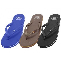 48 Wholesale Men's Rubber Zori Flip Flops Size X-Large