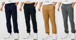 12 Pieces Men's Sherpa Lining Twill Jogger In Assorted Colors - Package aa - Mens Pants