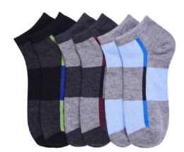 432 Wholesale Men's Spandex Ankle Socks Size 4-6