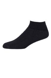 120 of Men's Sport Quarter Ankle Sock In Black Size 10-13