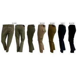 12 Pieces Men's Stretch Twill Pants In Assorted Colors - Pack aa - Mens Pants