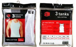 24 Packs of Men's Tanktop Mixed Color Size 3xl