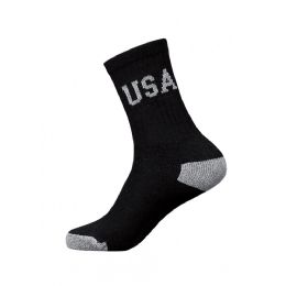 240 Wholesale Youth Usa Logo Crew Socks Size 9-11
