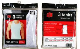 24 Wholesale Men'sT-Shirts Tagless Tanks Size 2xl 3pack