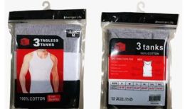 48 Wholesale Men Tagless Tanks In Mixed Colors Size M