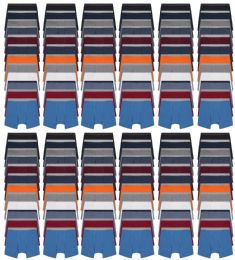 144 Wholesale Mens 100% Cotton Boxer Briefs Underwear Assorted Colors, Size Medium, 144 Pack