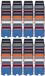Mens 100% Cotton Boxer Briefs Underwear Assorted Colors, Size Large, 96 Pack