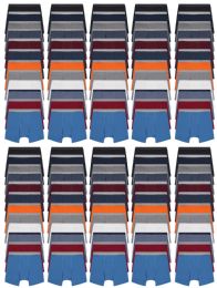 120 Wholesale Mens 100% Cotton Boxer Briefs Underwear Assorted Colors, Size Large, 120 Pack