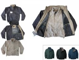 12 Pieces Men's 3 In 1 Bomber Jacket Assorted Sizes M-2xl Alpine Green - Mens Jackets