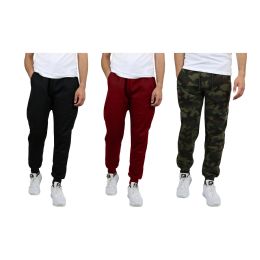 6 of Mens 3 Pack Modern Fit Classic Fleece Jogger Sweatpants Large