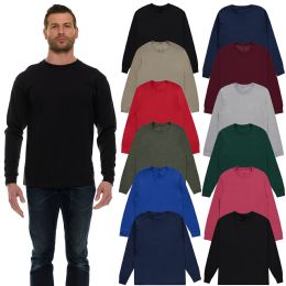 12 Pieces Mens Assorted Dark Colors Long Sleeve T-Shirt Size 4xlarge - Mens T-Shirts