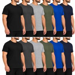 Mens Assorted Dark Colors Short Sleeve Cotton T-Shirt Size 5xlarge