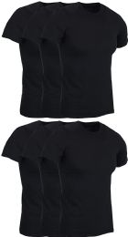 Mens Black Cotton Crew Neck T Shirt Size 2xlarge