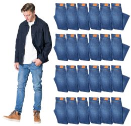24 Pieces Mens Classic Fit Relaxed Fit Original Denim Jeans - Mens Jeans