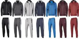 12 Sets Mens Copper Tech Fleece Set In Light Grey - Mens Sweatpants