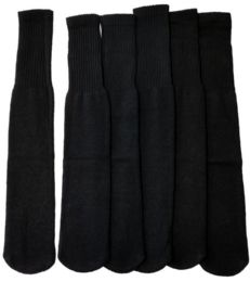 180 Pairs Yacht & Smith Men's Cotton 28 Inch Terry Cushioned Athletic Black Tube Socks Size 10-13 - Mens Tube Sock